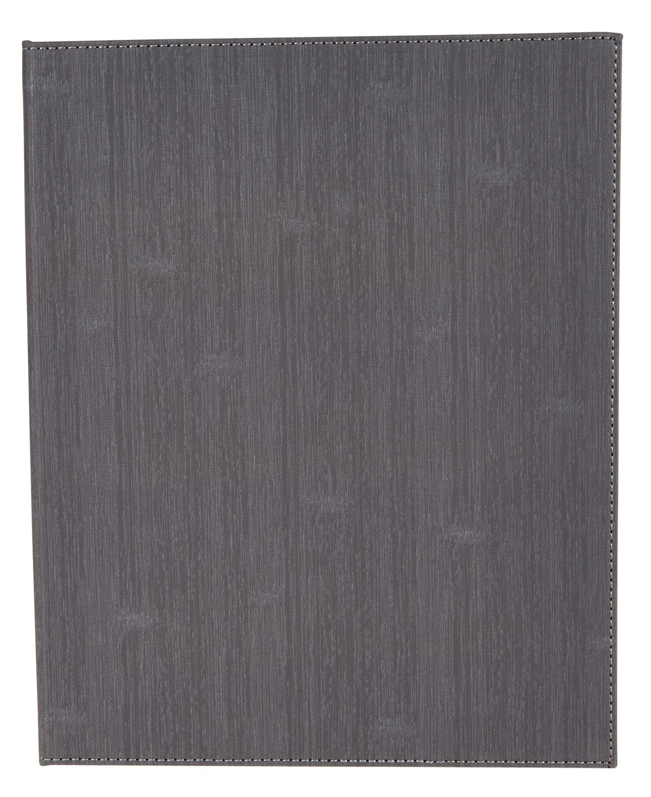 Winco LMD-811GY Gray Leatherette Two Panel Menu Cover 8-1/2" x 11"