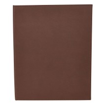 Winco LMD-811BN 8-1/2&quot; x 11&quot; Brown Leatherette Two Panel Menu Cover