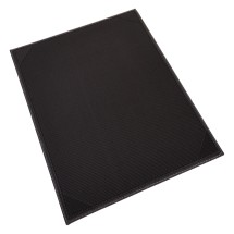 Winco LMS-811BK 8-1/2&quot; x 11&quot; Black Leatherette Single Panel Menu Cover