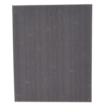 Winco LMS-814GY 8-1/2&quot; x 14&quot; Gray Leatherette Single Panel Menu Cover