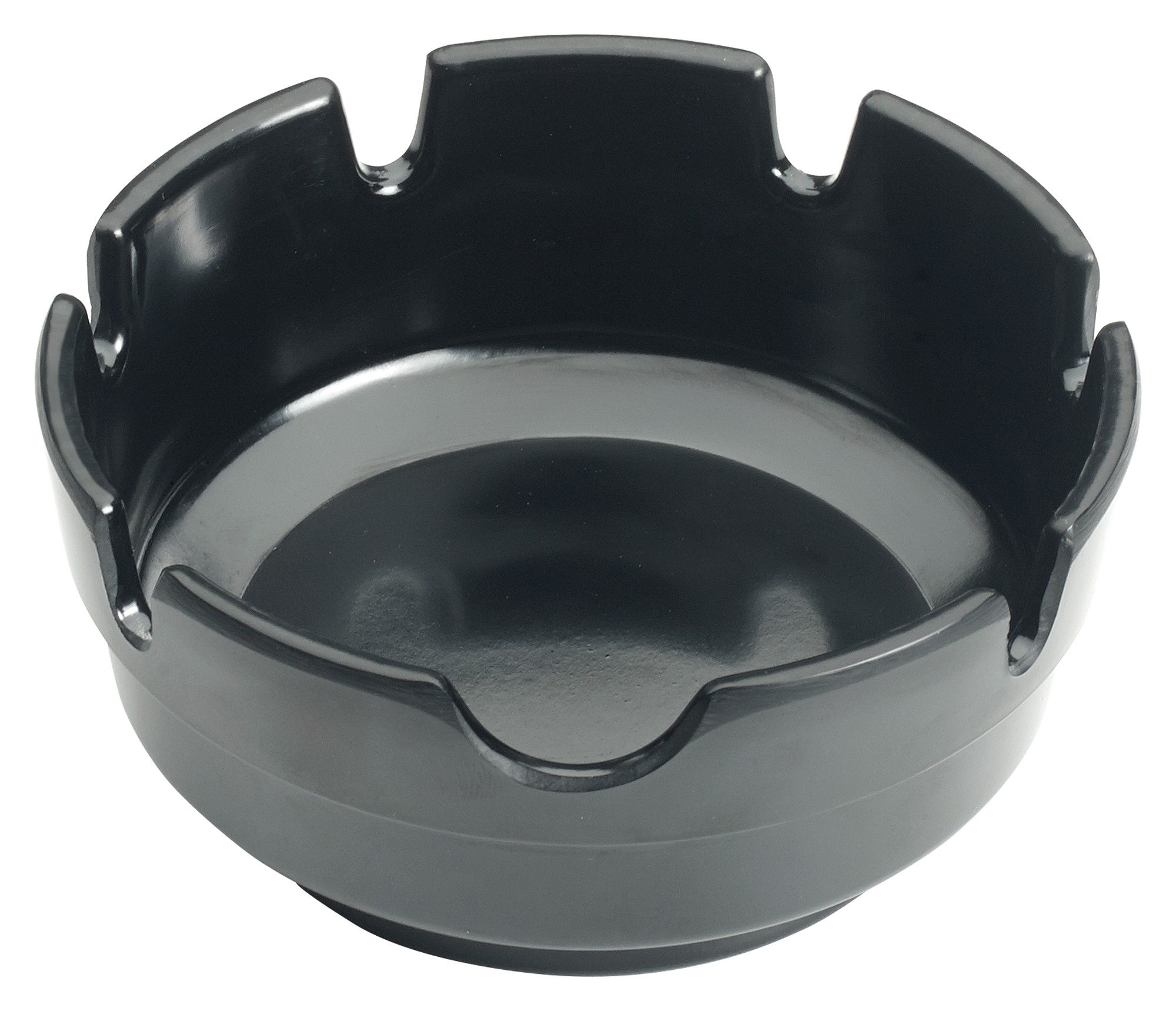 Winco MAS-4K Black Melamine Ashtray 4 Dia.