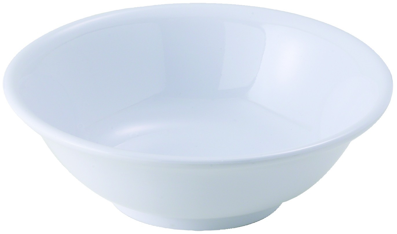 Winco MMB-22W White Melamine Rimless Bowl 22 oz.