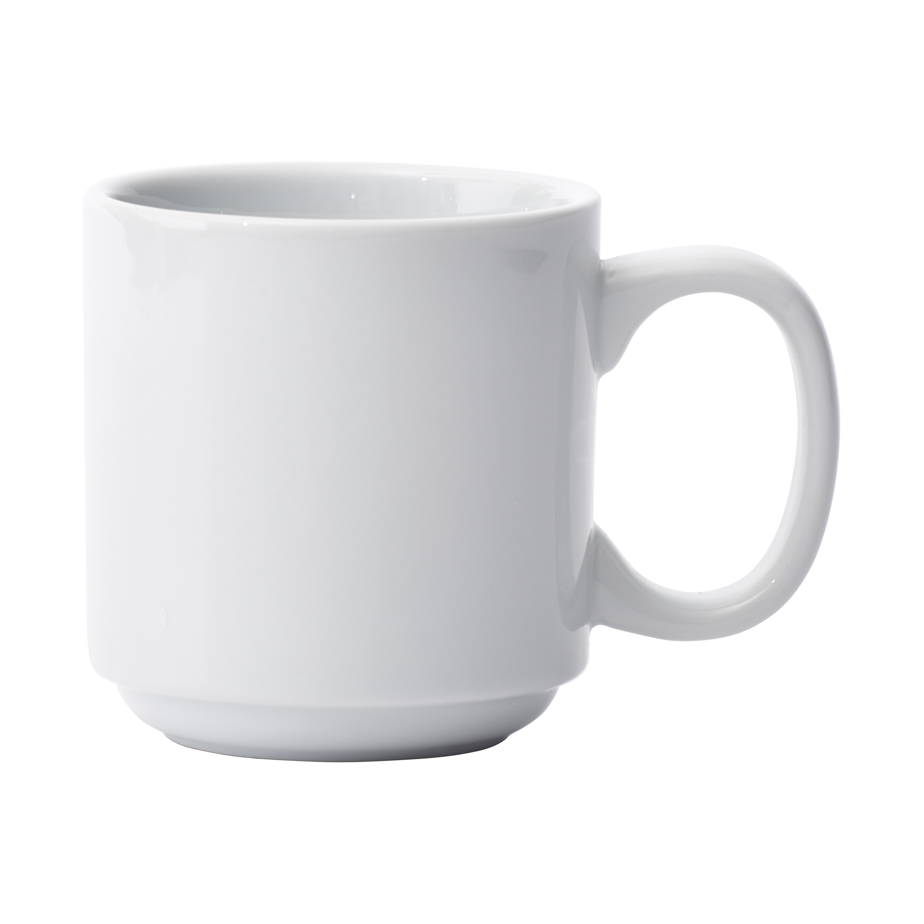 Winco MMC-12 Mangula Porcelain Stacking Mug, 12 oz. - 3 dozen