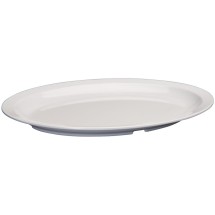 Winco MMPO-139W White Narrow Rim Melamine Oval Platter, 13-1/4&quot; x 9-5/8&quot;