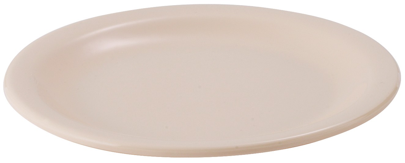 Winco MMPR-6 Tan Melamine 6 1/2" Round Plate