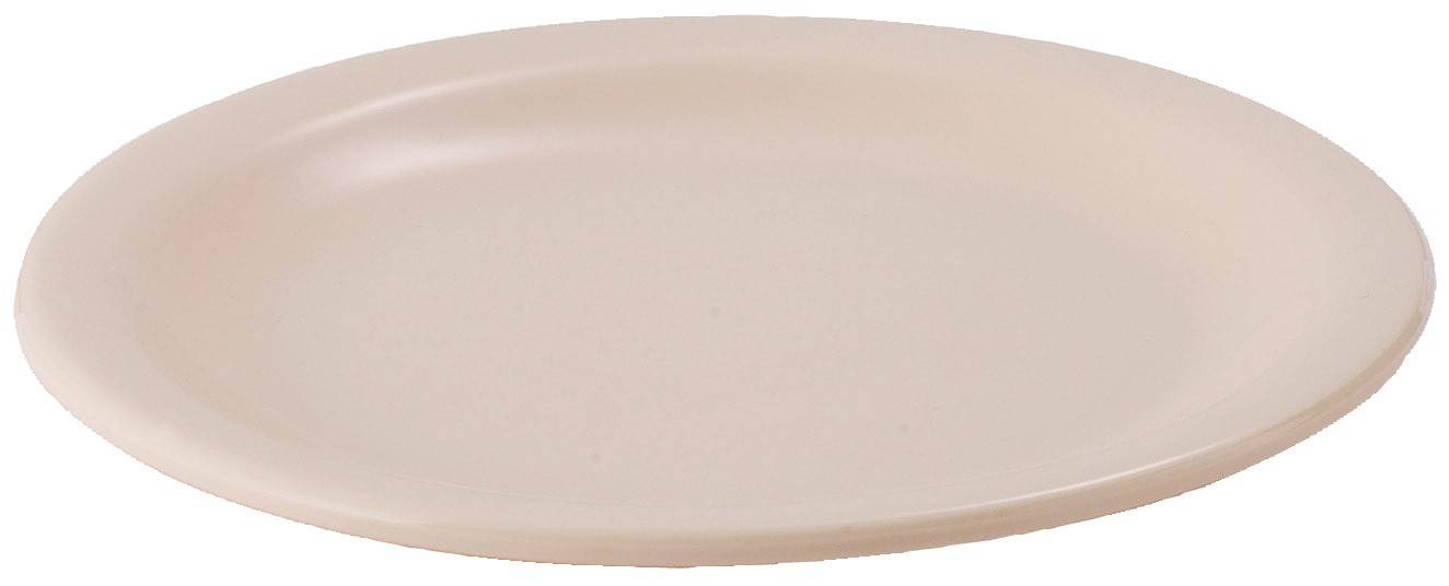 Winco MMPR-9 Tan Melamine Round Plate 9"