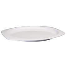 Winco MMPT-129W White Melamine Rectangular Platter, 12-1/2&quot; x 9&quot;
