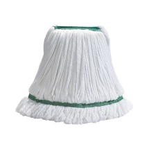Winco MOPM-L Large White Microfiber Mop Head, Looped End