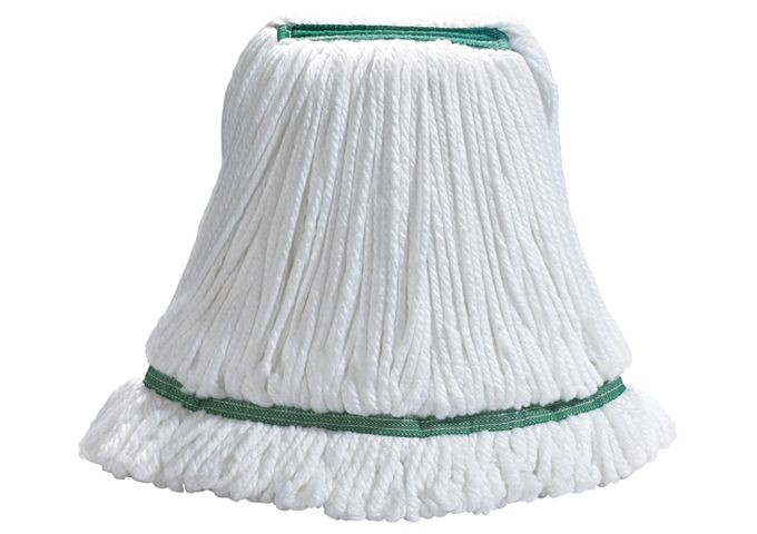 Winco MOPM-L Large White Microfiber Mop Head, Looped End