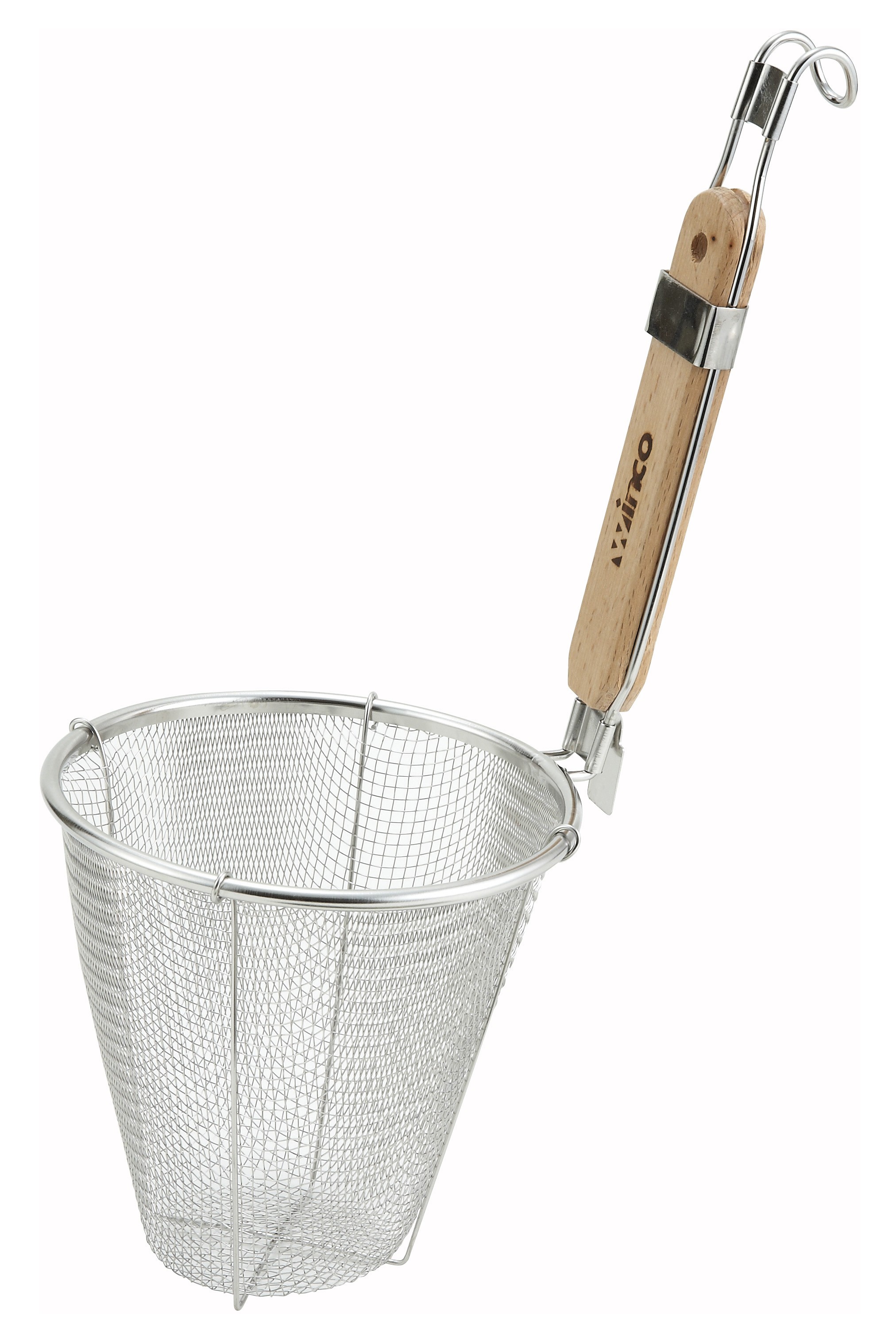 Winco MSH-5 Stainless Steel Double Mesh Deep Bowl Strainer 5-1/2" x 6-1/2"