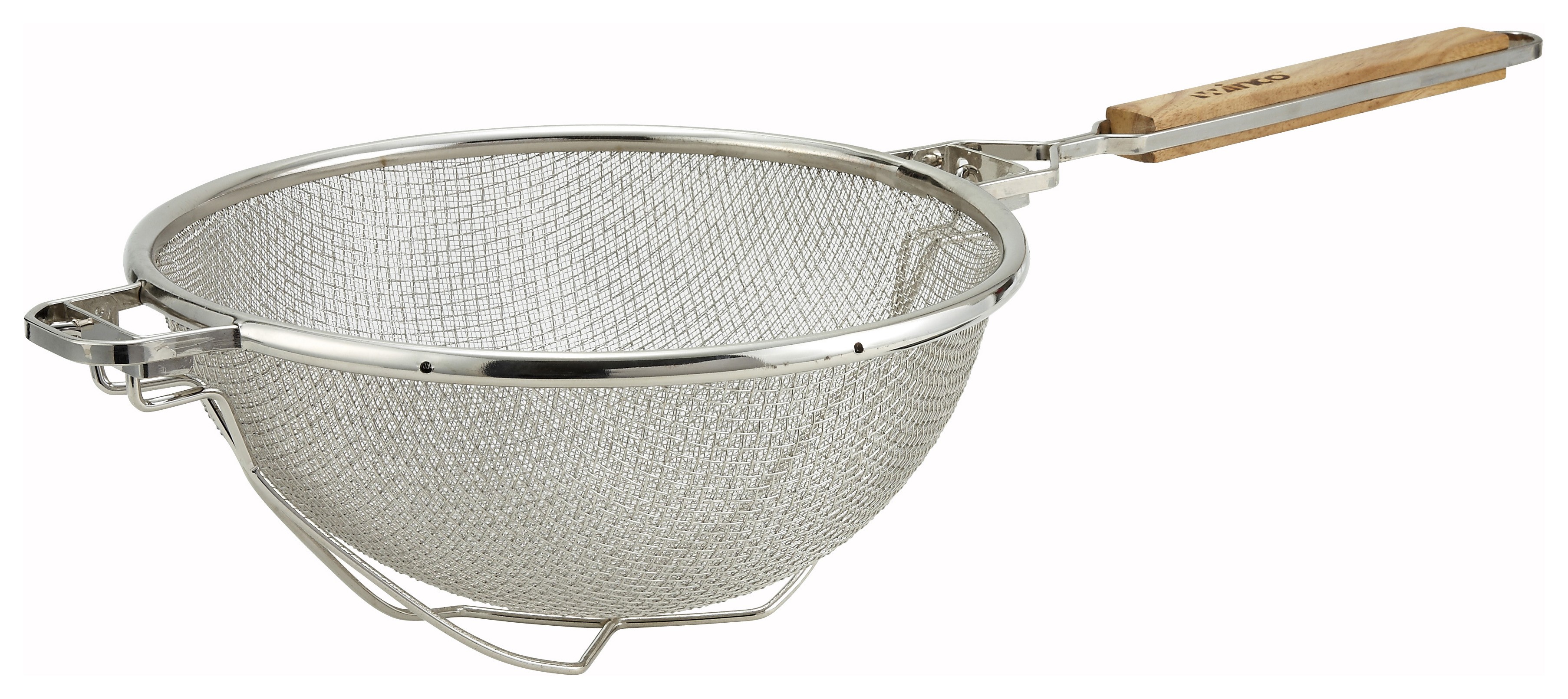 Winco MST-10RB Double Mesh Strainer with Reinforced Bowl 10-1/2"