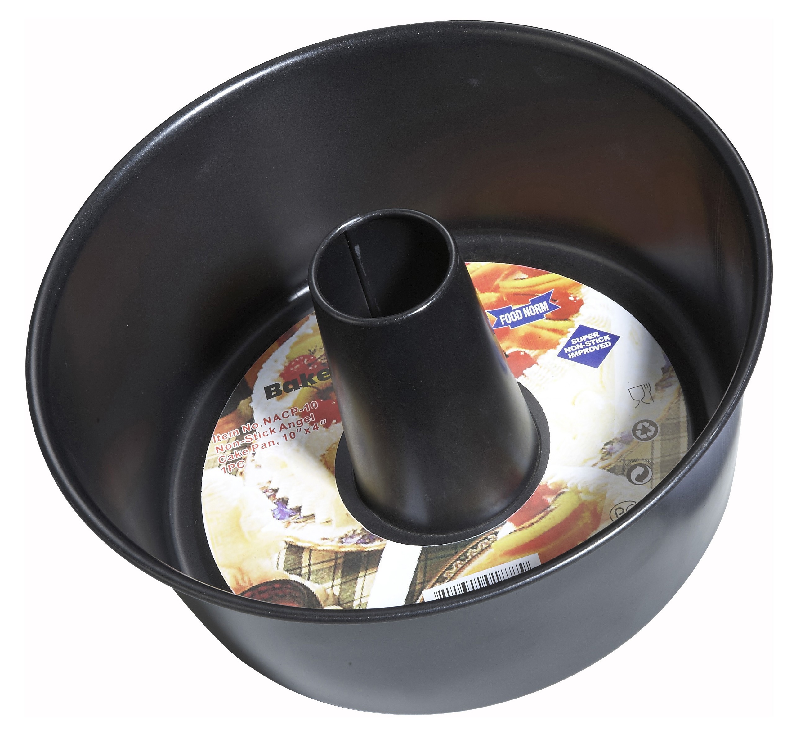 Winco NACP-10 Non-Stick Angel Food Cake Pan, 10" x 4"