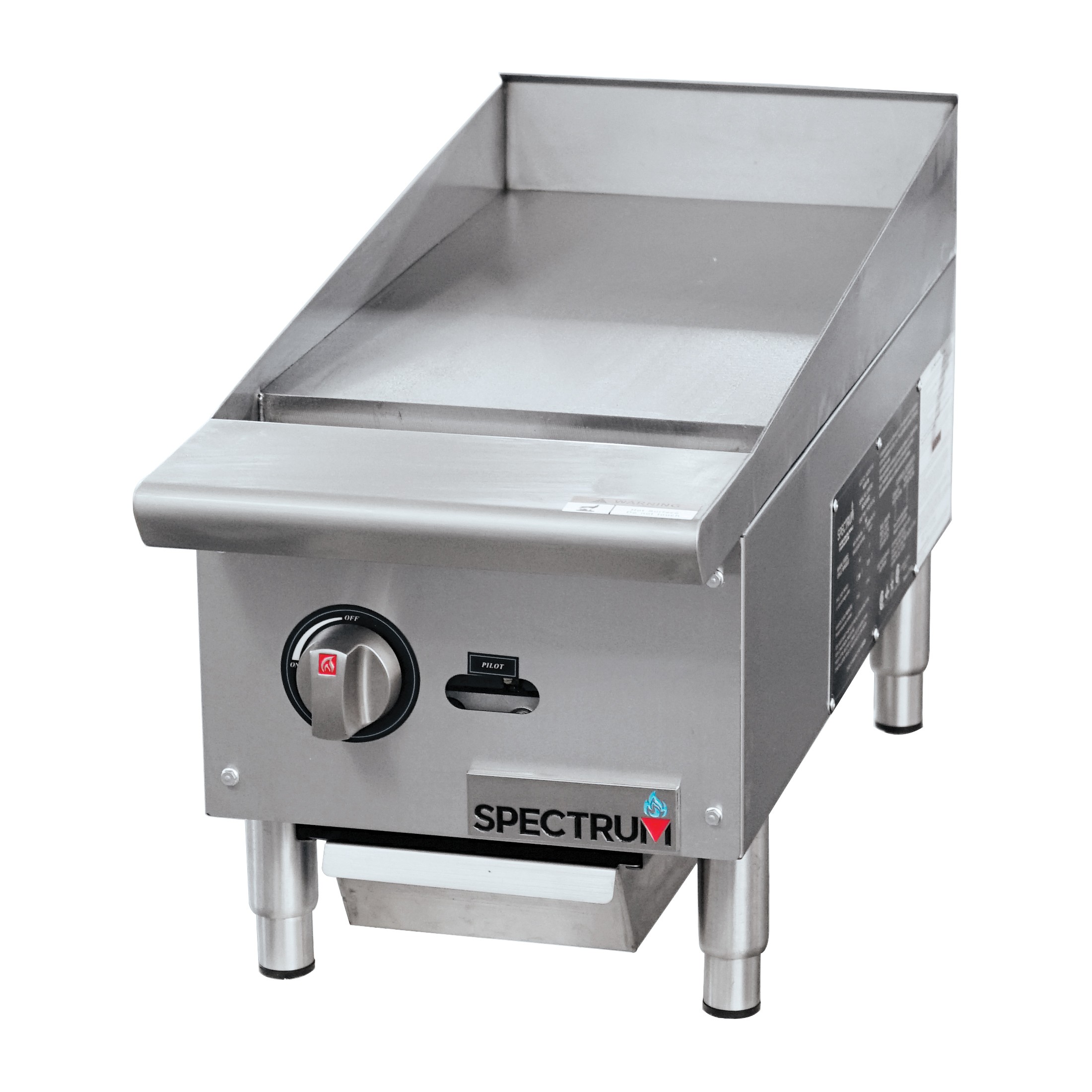 Winco NGGD-12M Spectrum Gas Griddle, 12" Wide, Natural / LP