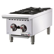 Winco NGHP-2 Spectrum 2-Burner Gas Hotplate 12&quot;W