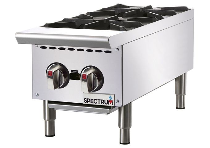 Winco NGHP-2 Spectrum 2-Burner Gas Hotplate 12"W