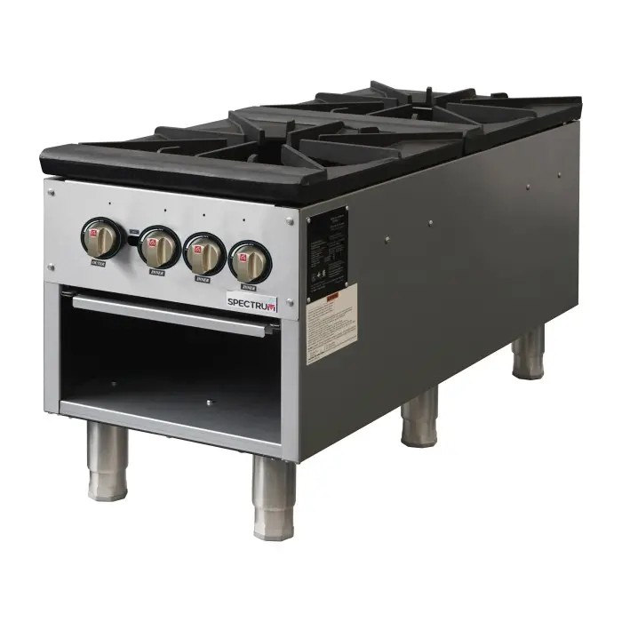 Winco NGSP-2 Spectrum Double Grate Stock Pot Stove