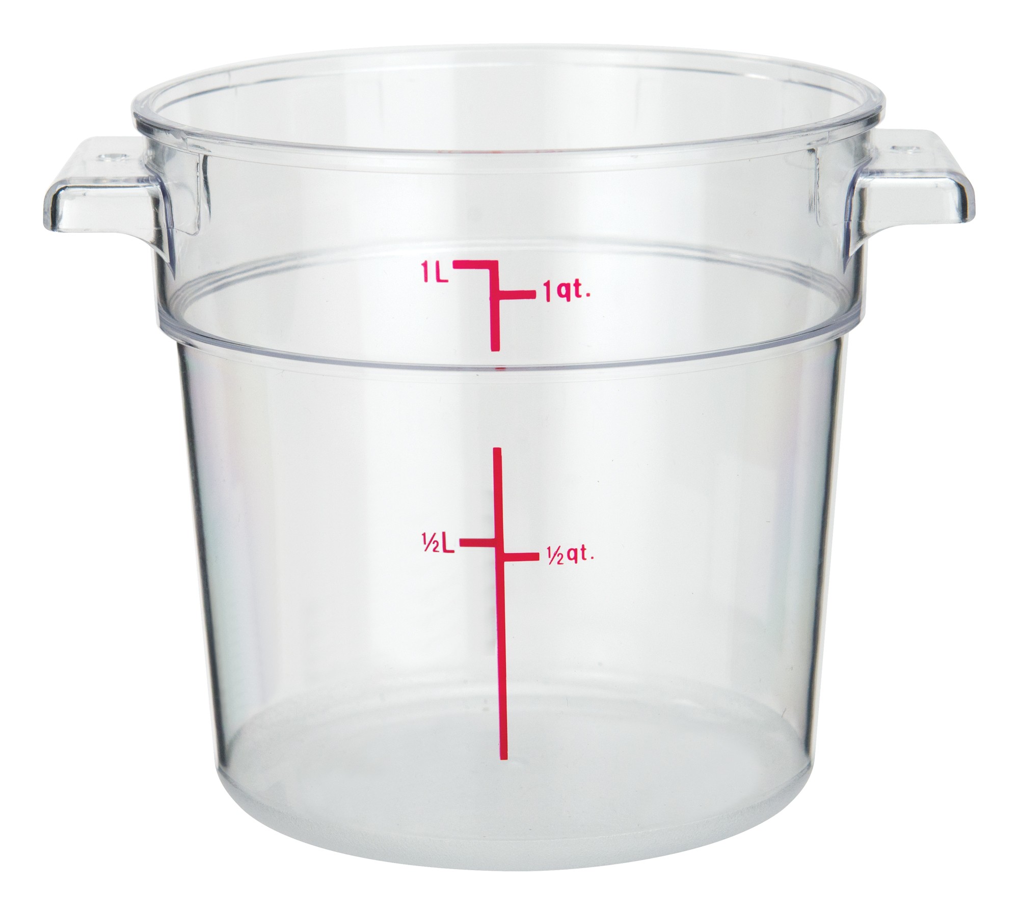 Winco PCRC-1 Round Polycarbonate Storage Container, 1 Qt.