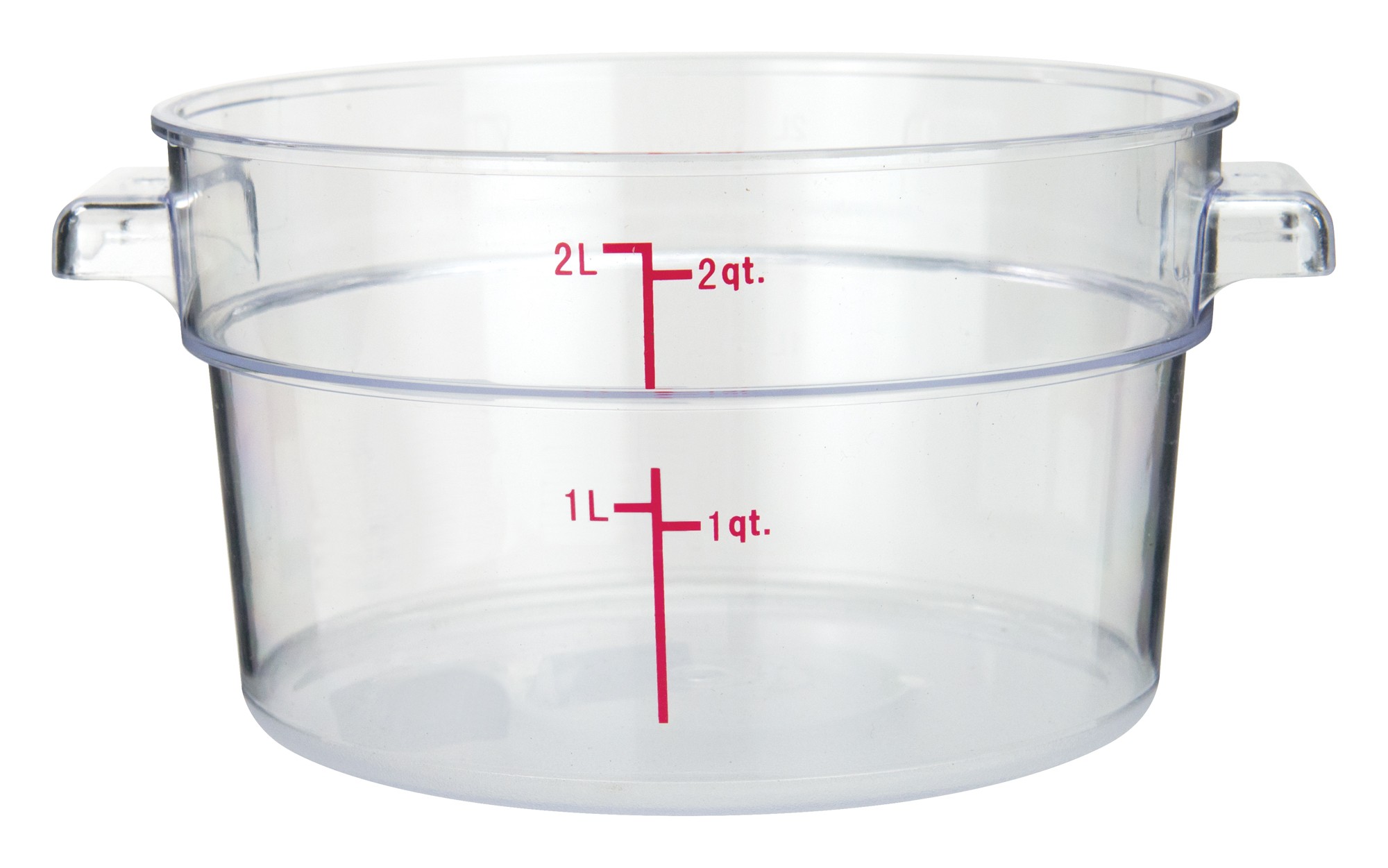 Winco PCRC-2 Round Polycarbonate Storage Container, 2 Qt.