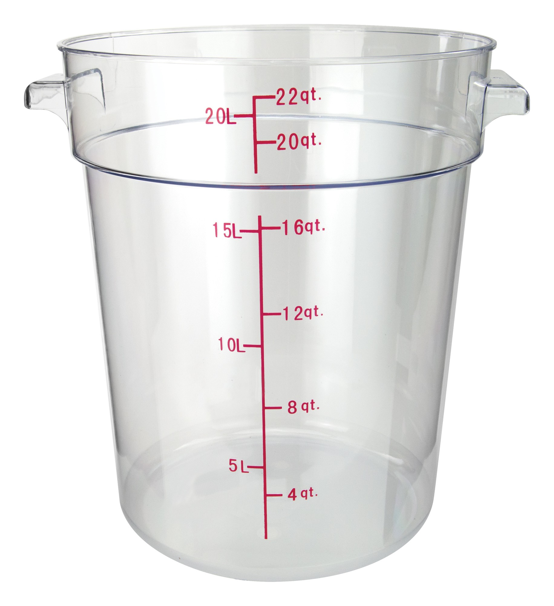 Winco PCRC-22 Round Polycarbonate Storage Container, 22 Qt.