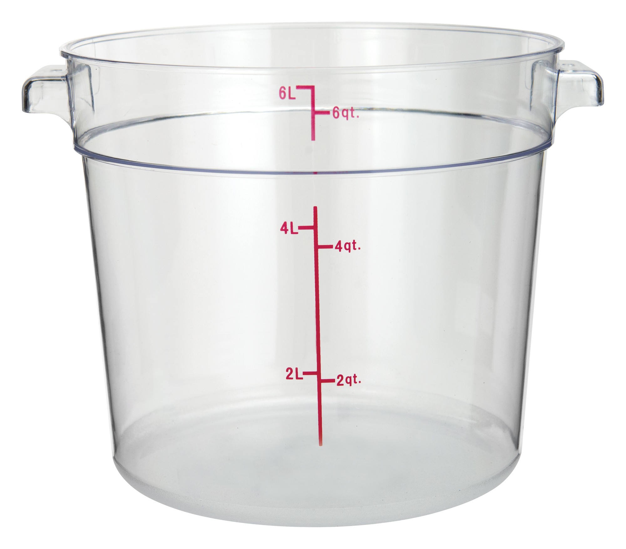 Winco PCRC-6 Round Polycarbonate Storage Container, 6 Qt.