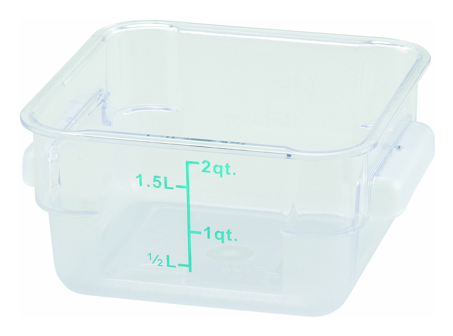 Winco PCSC-2C Polycarbonate Square Food Storage Container 2 Qt.