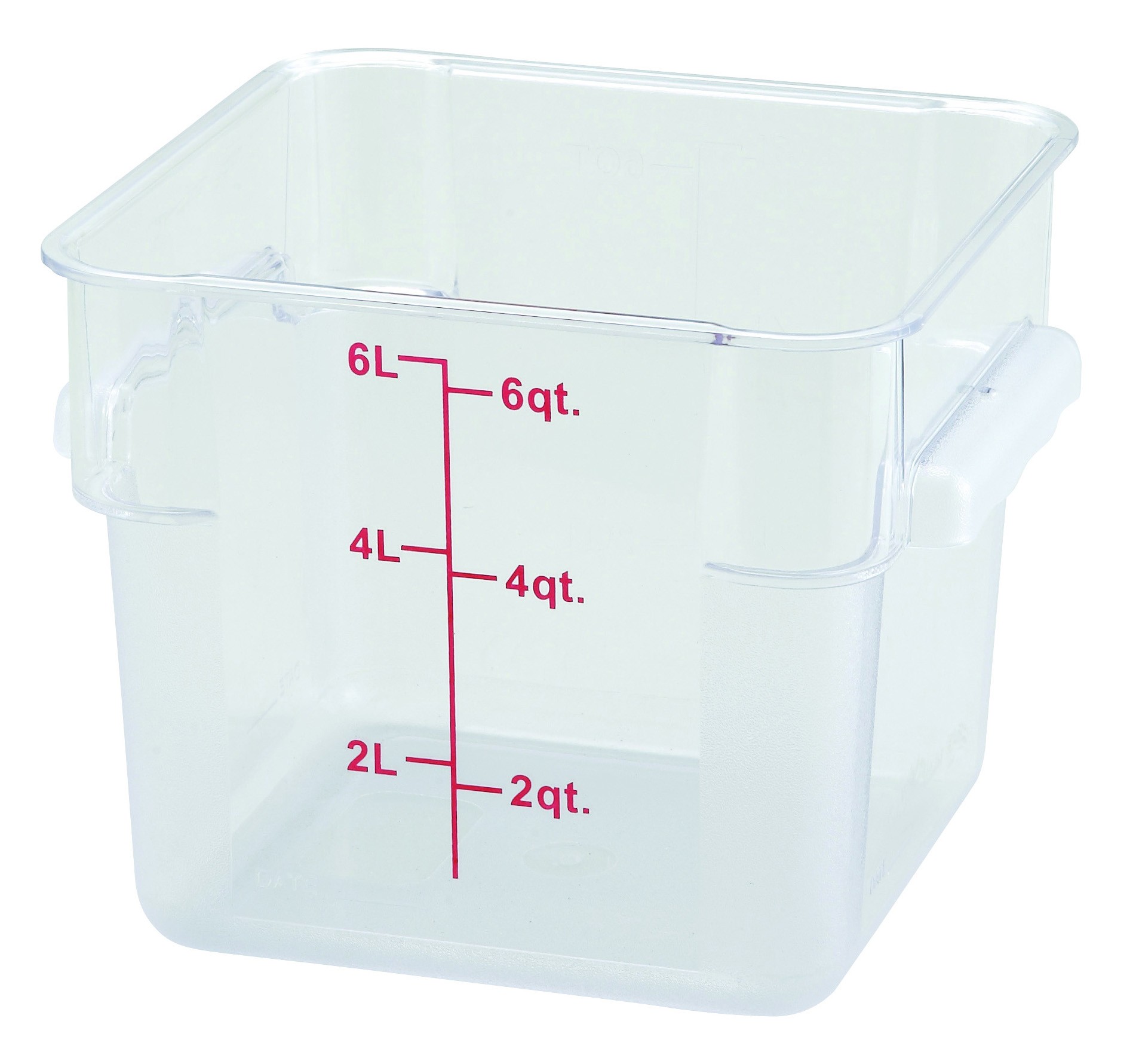 Winco PCSC-6C Polycarbonate Square Food Storage Container 6 Qt.