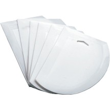 Winco PDS-7 White Plastic 7-1/2&quot; x 4-3/4&quot; Dough Scraper