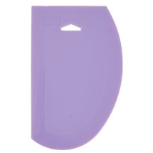 Winco PDS-7P Purple Plastic 7-1/2&quot; x 4-3/4&quot; Dough Scraper, Allergen Free