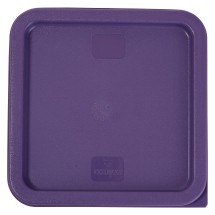 Winco PECC-68P Purple Square Cover for 6 & 8 Qt. Food Containers, Allergen Free