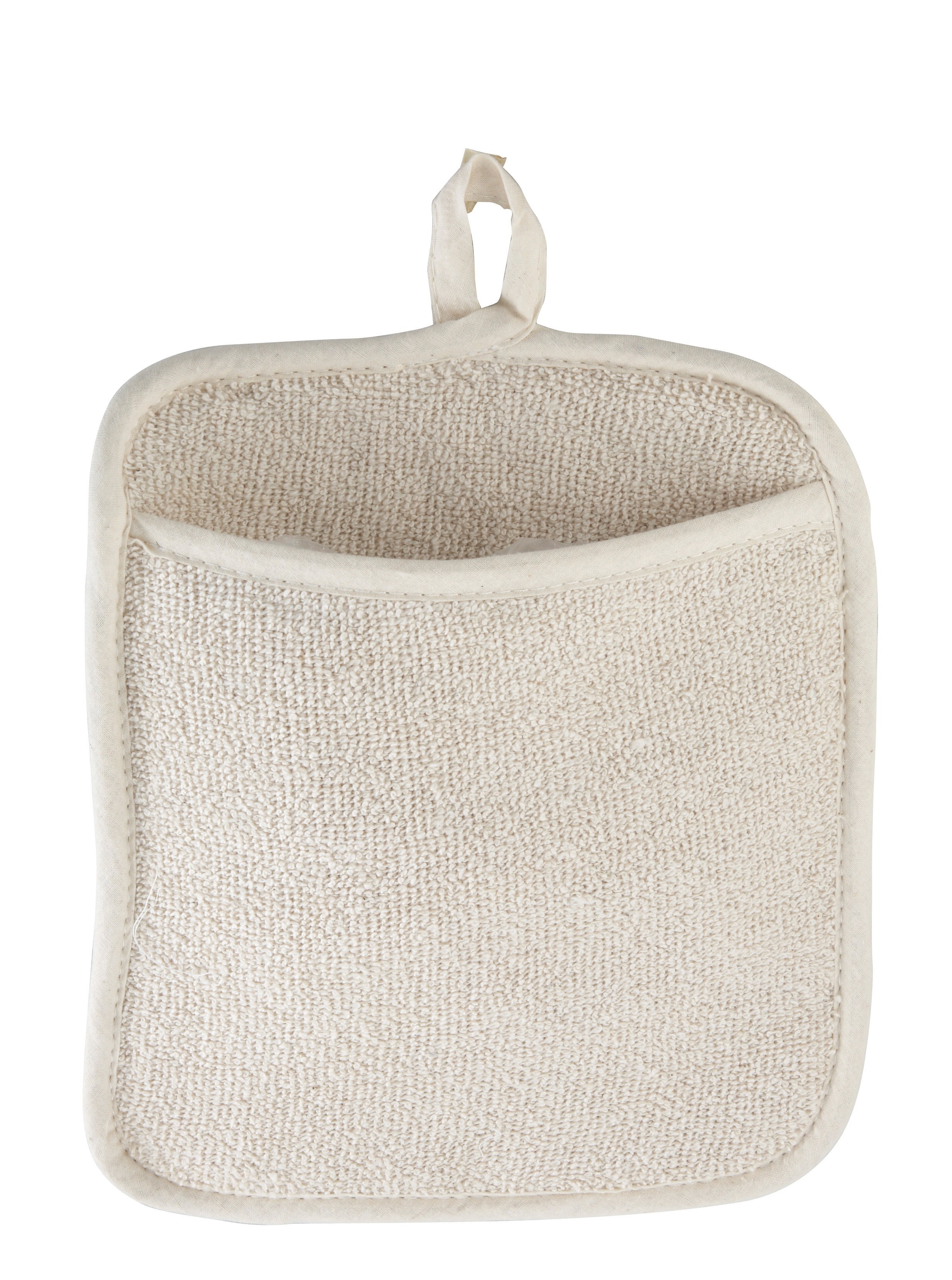 Winco PH-9W White Terry Pot Holder with Pocket 8-1/2" x 9-1/2"