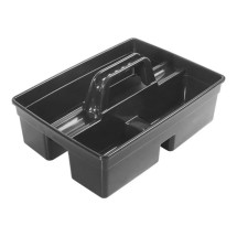 Winco PJC-1511K Black 3 Compartment Janitorial Caddy