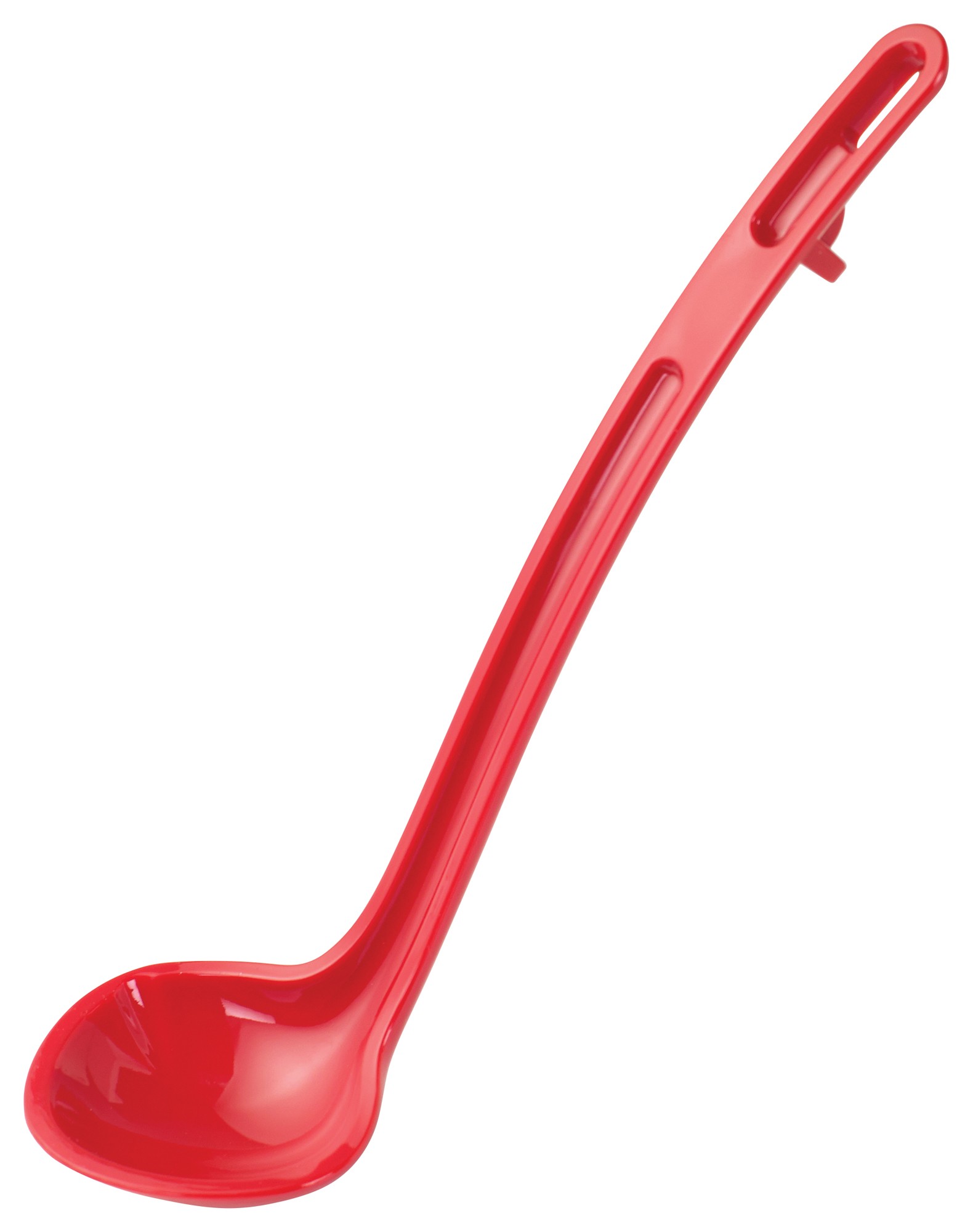 Winco PLD-8R Red Polycarbonate One-Piece 3/4 oz. Ladle 8-1/2"