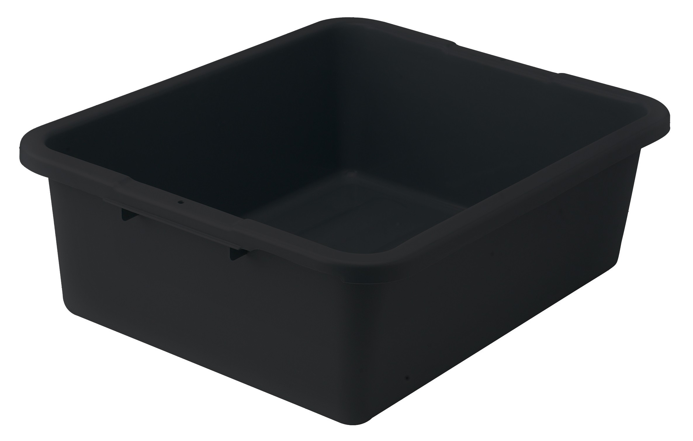 Winco PLW-7K Black Heavy-Duty Dish Box 21" x 17" x 7"