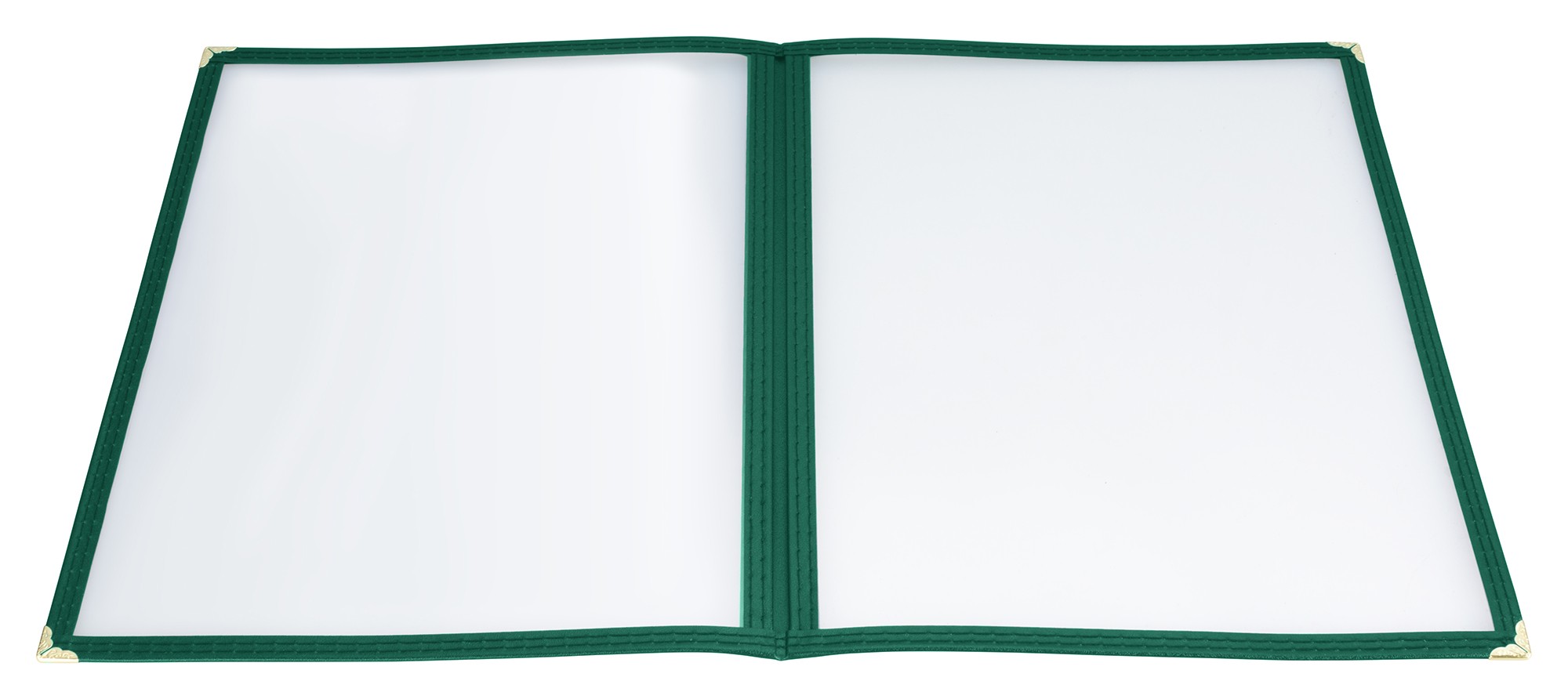 Winco PMCD-9G Green Double Fold Menu Cover 9-1/2" x 12"