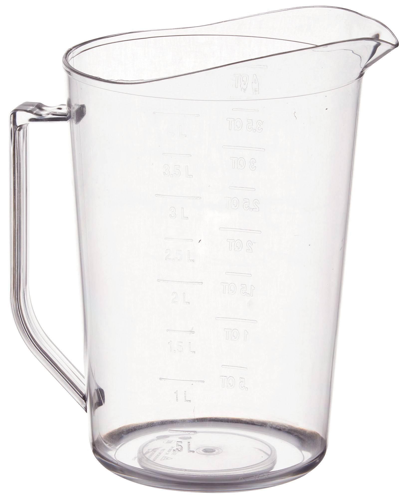 Winco PMU-400 Polycarbonate 4 Qt. Measuring Cup