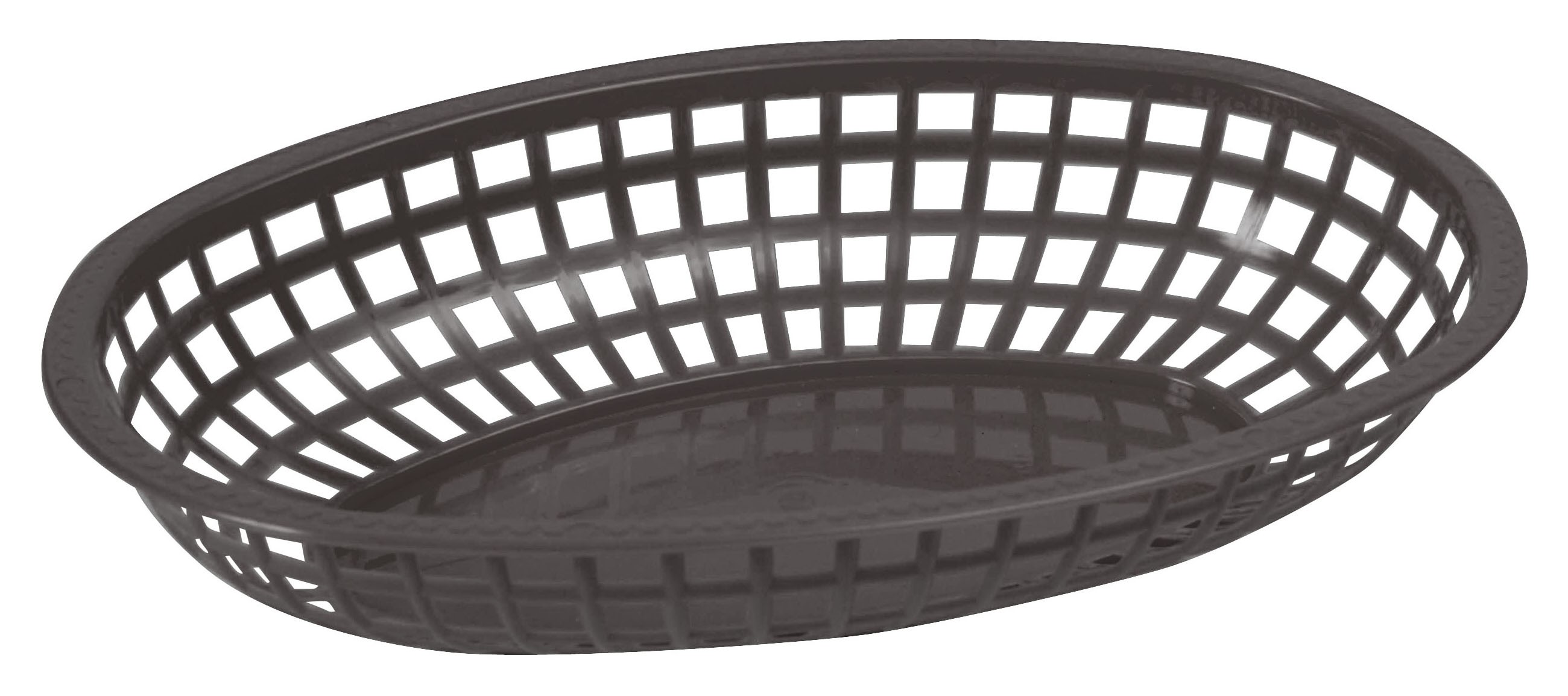 Winco POB-K Black Premium Oval Basket 10-1/4" x 6-3/4" x 2"