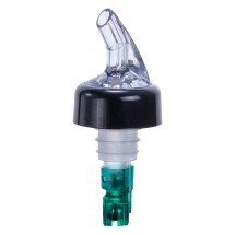Winco PPA-075 Measuring Pourer with Black Collar, Green Tail and Clear Spout 3/4 oz.