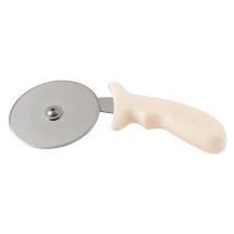 Winco PPC-4W Pizza Cutter with White Plastic Handle 4&quot; Dia Blade