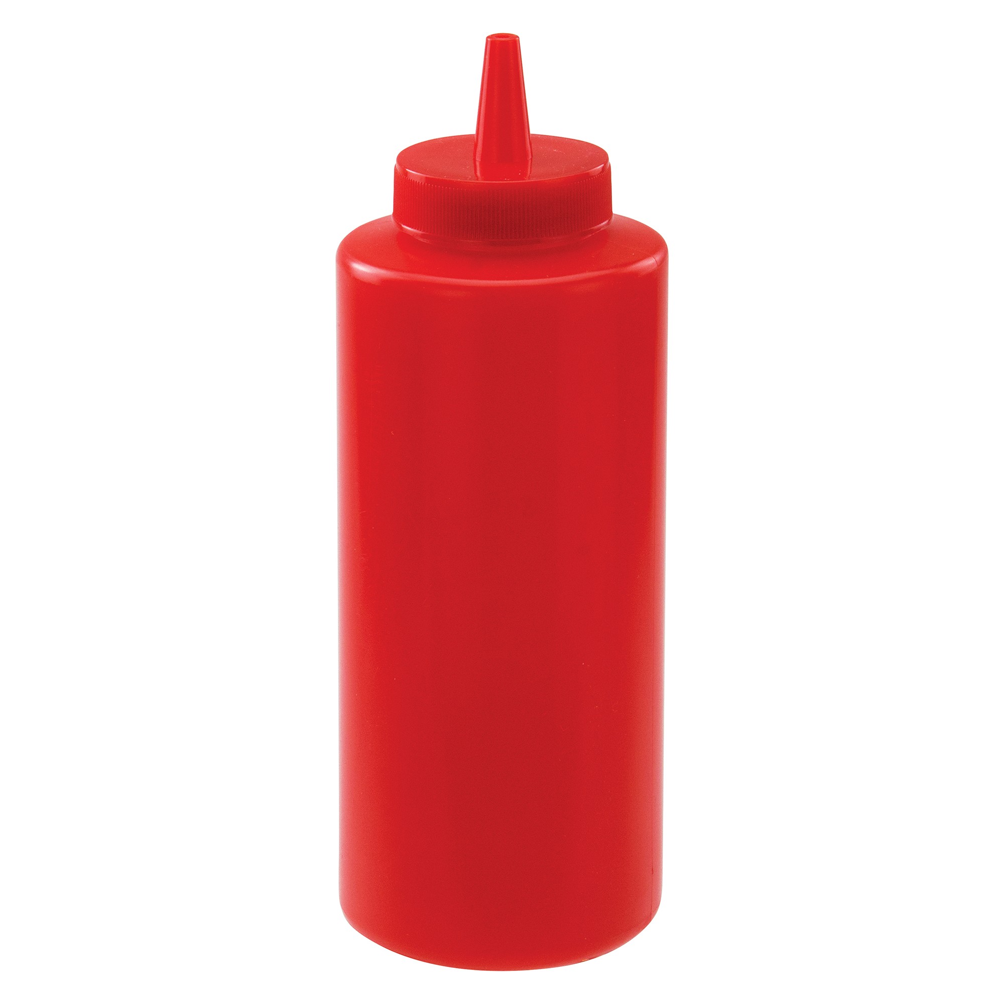 Winco PSB-12R Red Plastic 12 oz. Squeeze Bottle