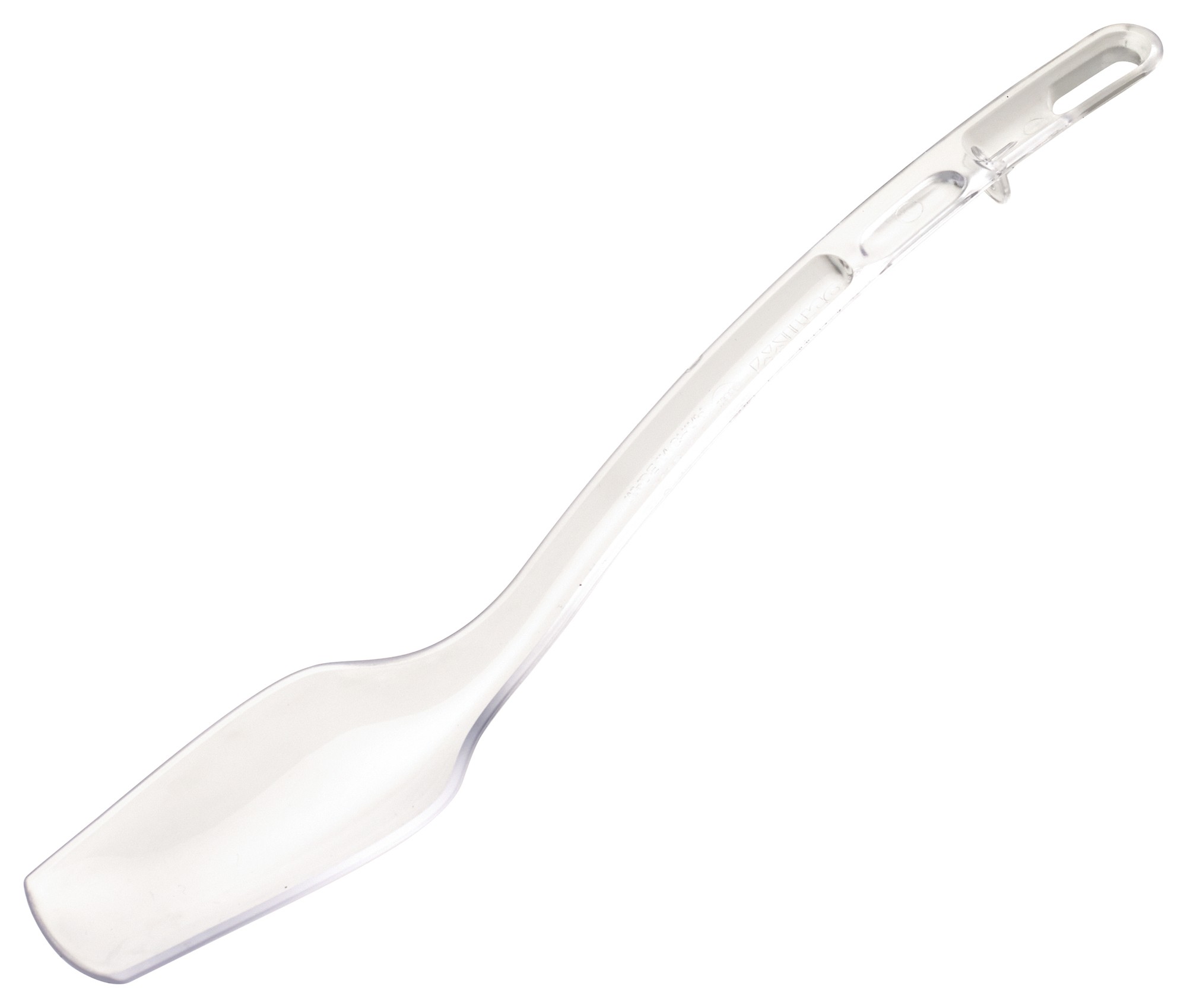Winco PSSB-10C Clear 3/4 oz. Salad/Buffet Serving Spoon 10" Long