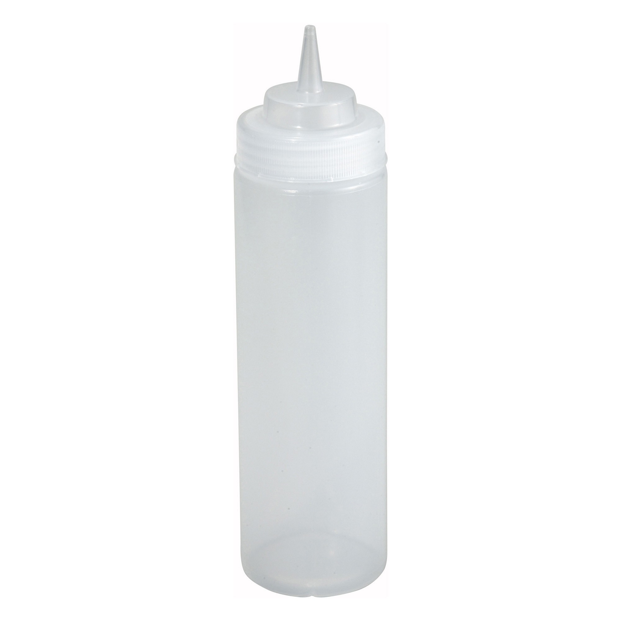 Winco PSW-12. Clear Plastic 12 oz. Wide Mouth Squeeze Bottle
