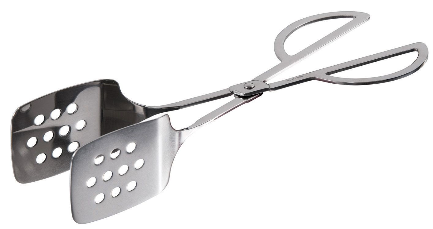 Winco PT-10P Perforated Scissor Style Pastry Tongs 10"