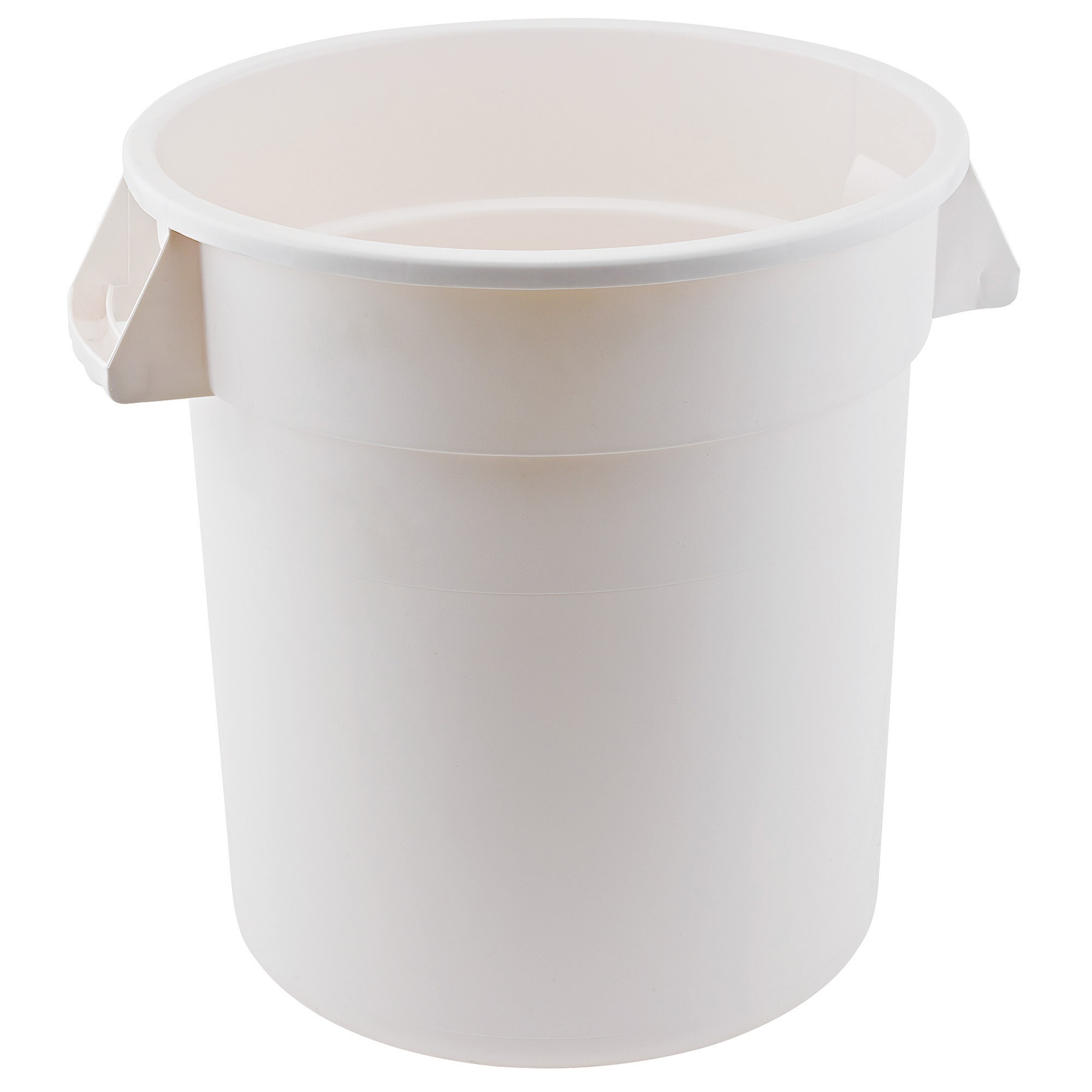 Winco PTC-10W 10 Gallon Round White Trash Can