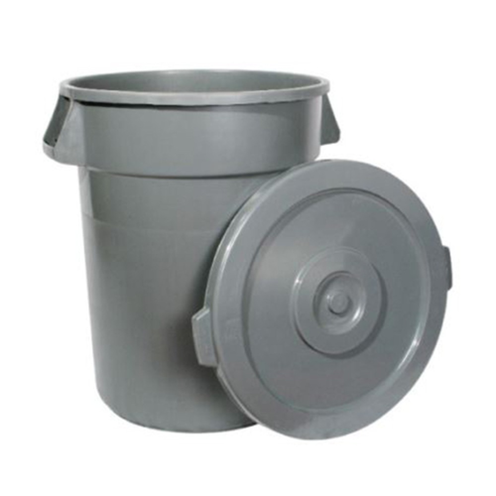 Winco PTC-23SG, 23-Gallon Gray Slender Trash Can