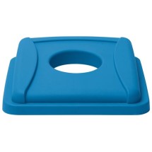 Winco PTCSB-23L Square Blue Bottle/Can Lid for PTCS-23L