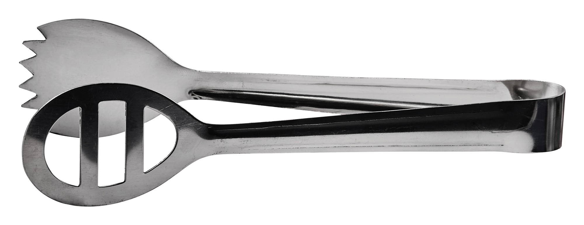 Winco PTOS-8 Stainless Steel Oval Salad Tong 7-3/4"