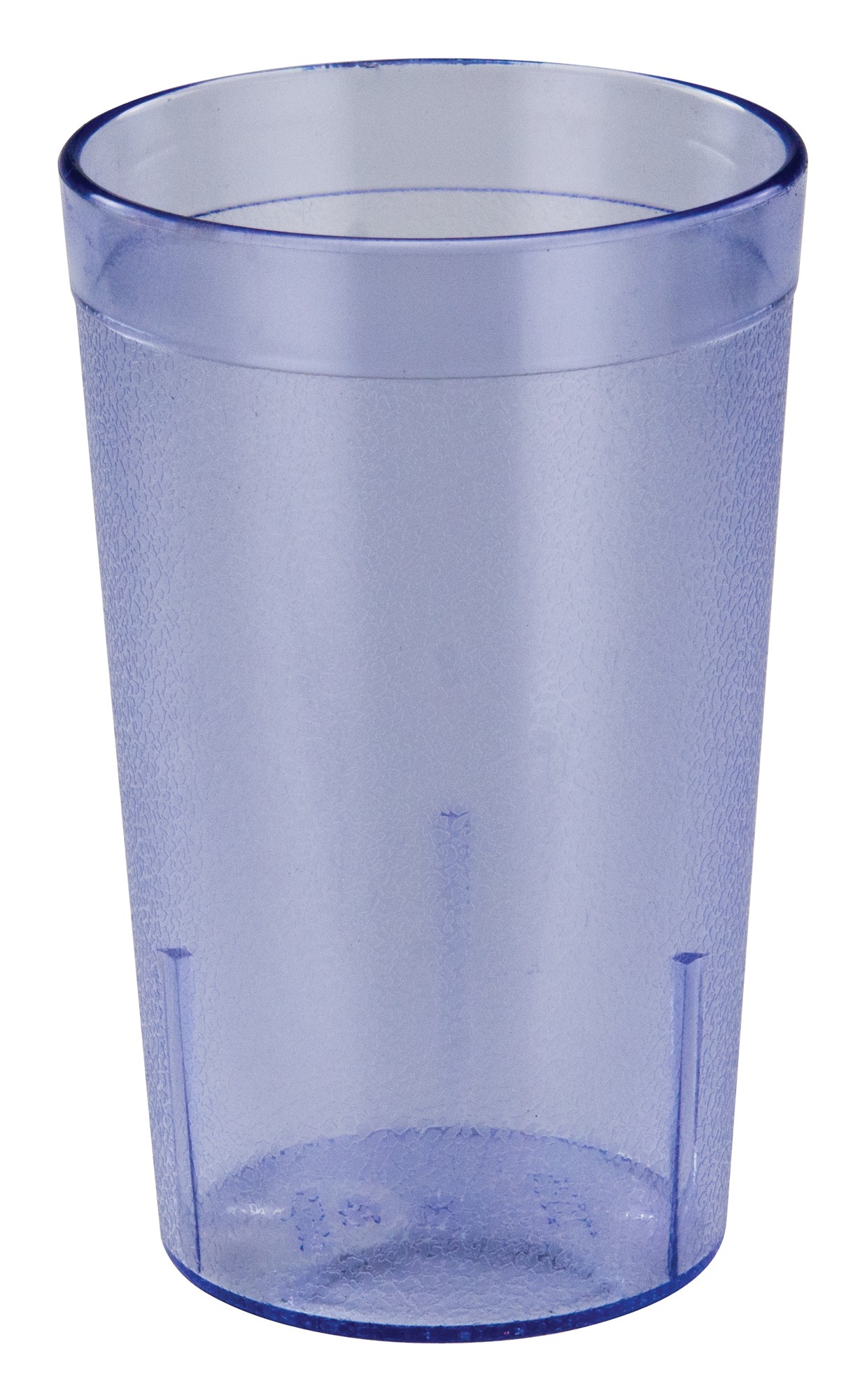 Winco PTP-08B Pebbled 8 oz. Blue Plastic Tumbler