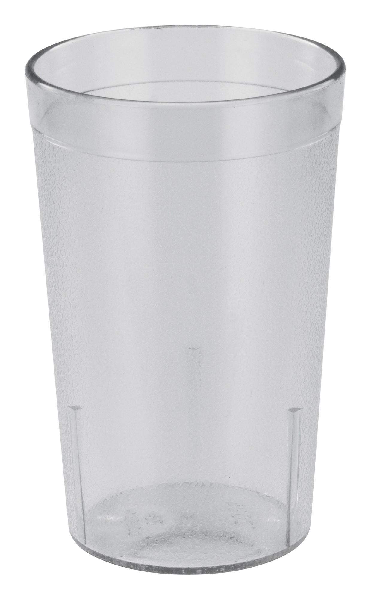 Winco PTP-09C Pebbled 9.5 oz. Clear Plastic Tumbler