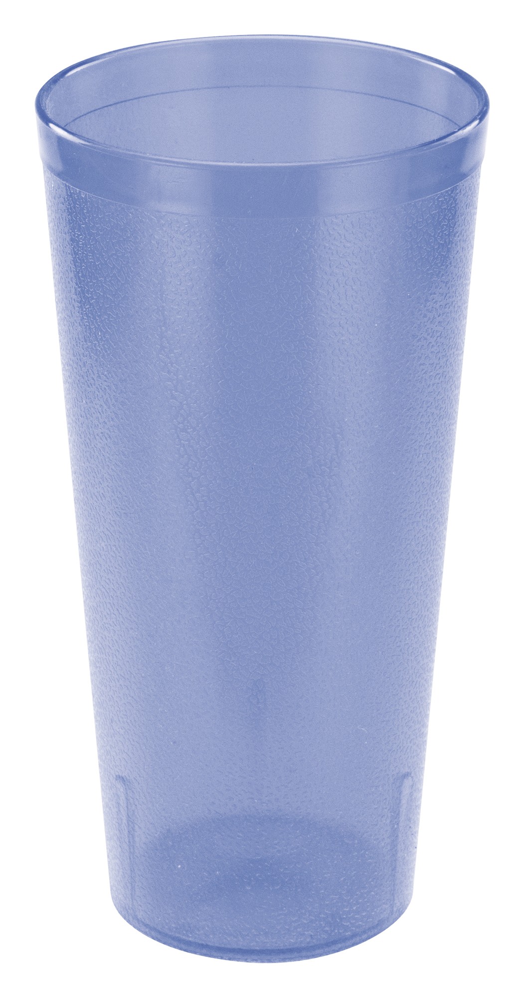 Winco PTP-20B Pebbled 20 oz. Blue Plastic Tumbler