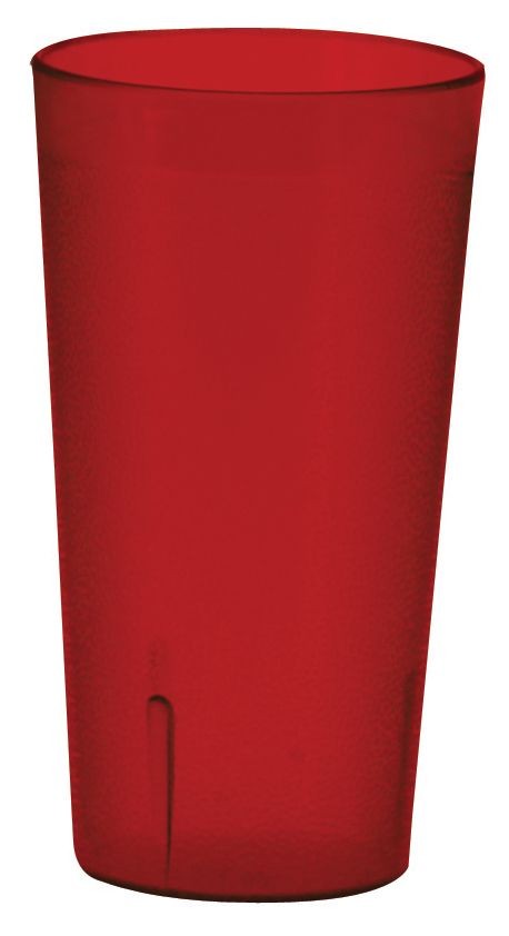 Winco PTP-24R Pebbled 24 oz. Red Plastic Tumbler